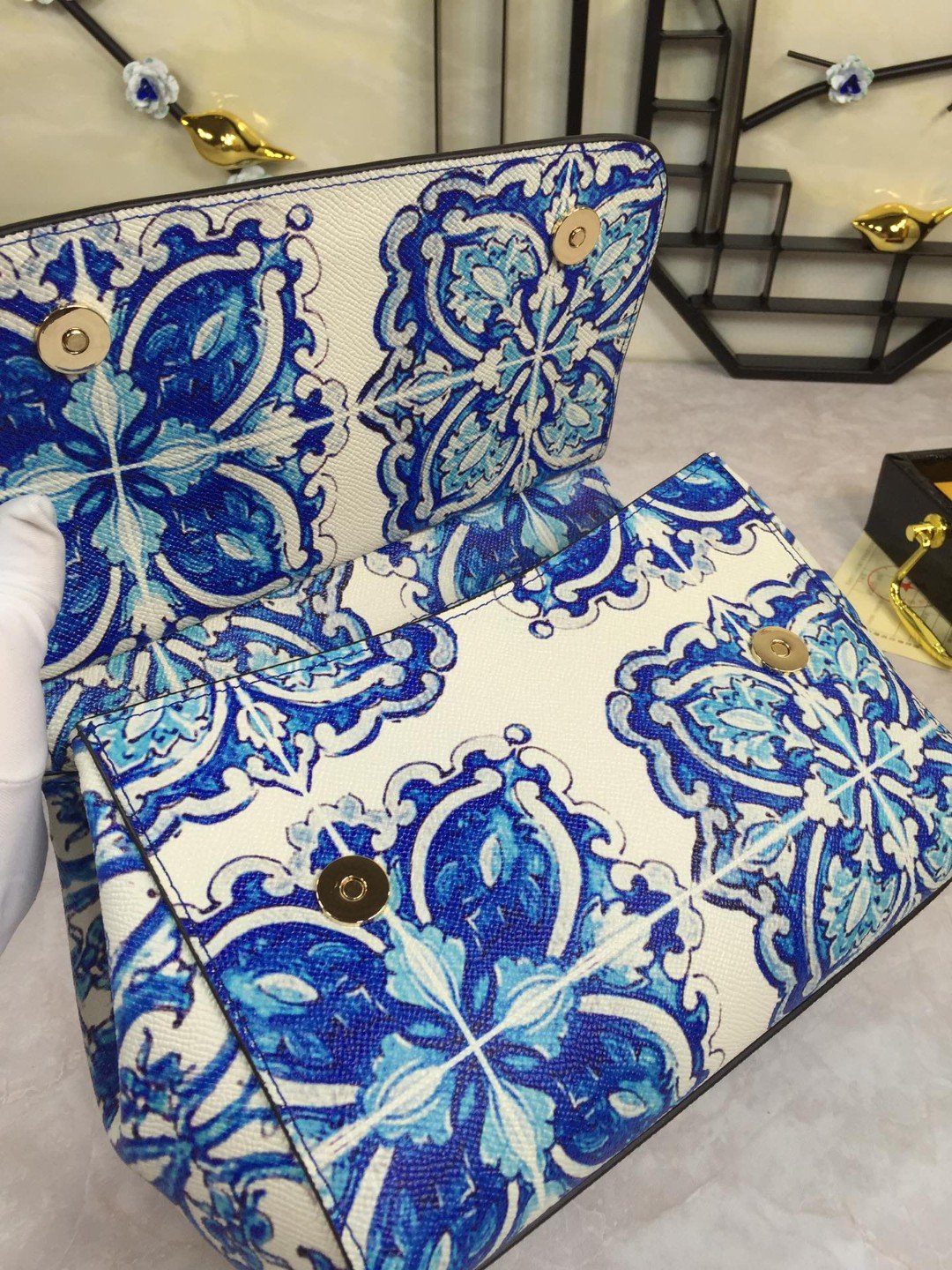 Top Quality MeTop Qualityum Sicily Handbag In Dauphine Muticolour For Women 10.2in/26cm Top Quality