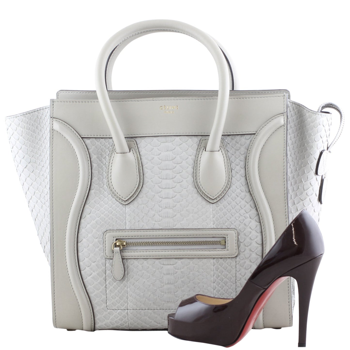 Celine Mini Luggage Tote Python