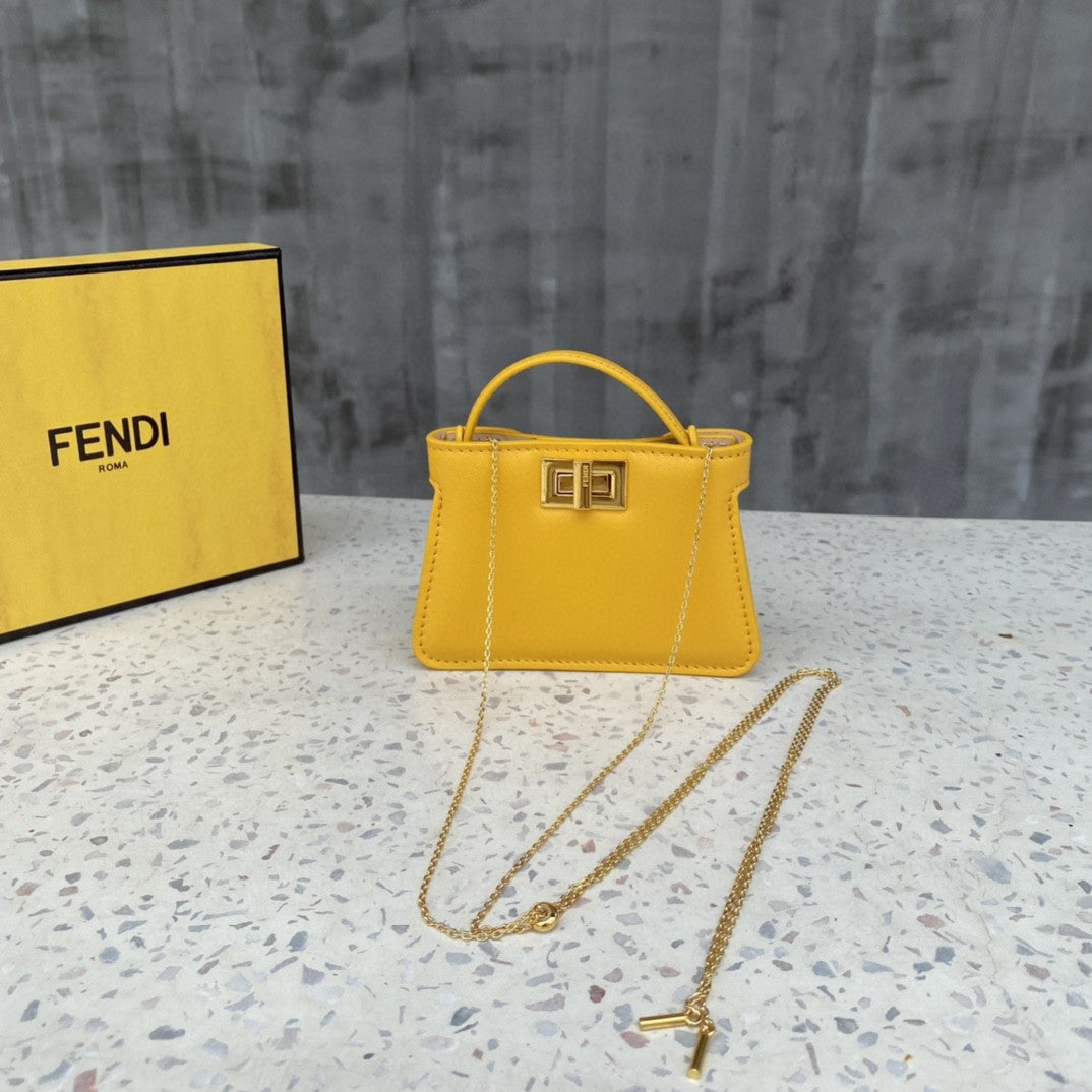 Top QualityTop Quality Nano Peekaboo Charm Crossbody Yellow Bag For Woman 12cm/4.5in
