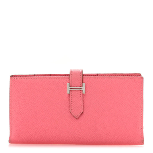 Hermes Epsom Bearn Gusset Wallet Rose Azalee