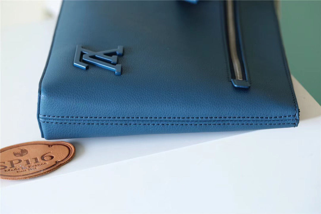 Top Quality Pochette Ipad Blue Aerogram For Men, Wallet 30cm Top Quality M81029