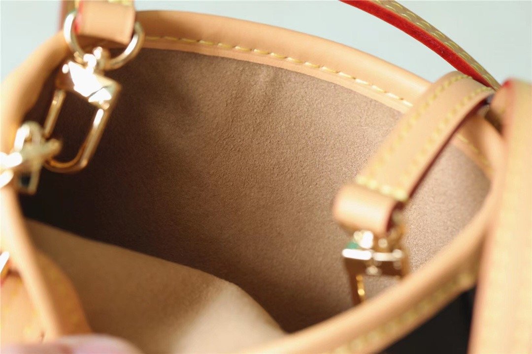 Top Quality Nano Bucket Bag Monogram Canvas Brown For Women Brown 6.7in/17cm Top Quality 