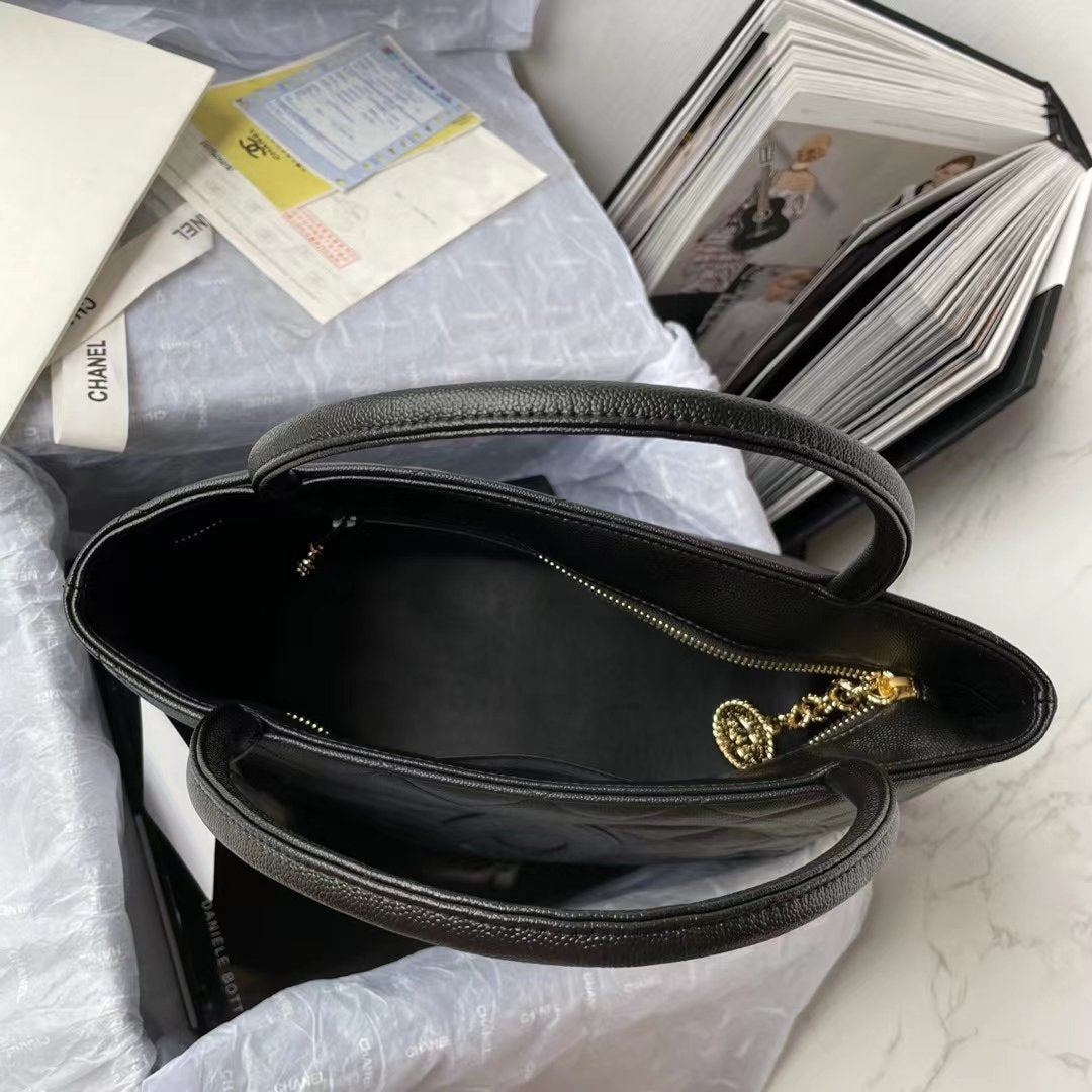 CHLMedallion Tote Shoulder Black Bag For Women 29cm/11.4in