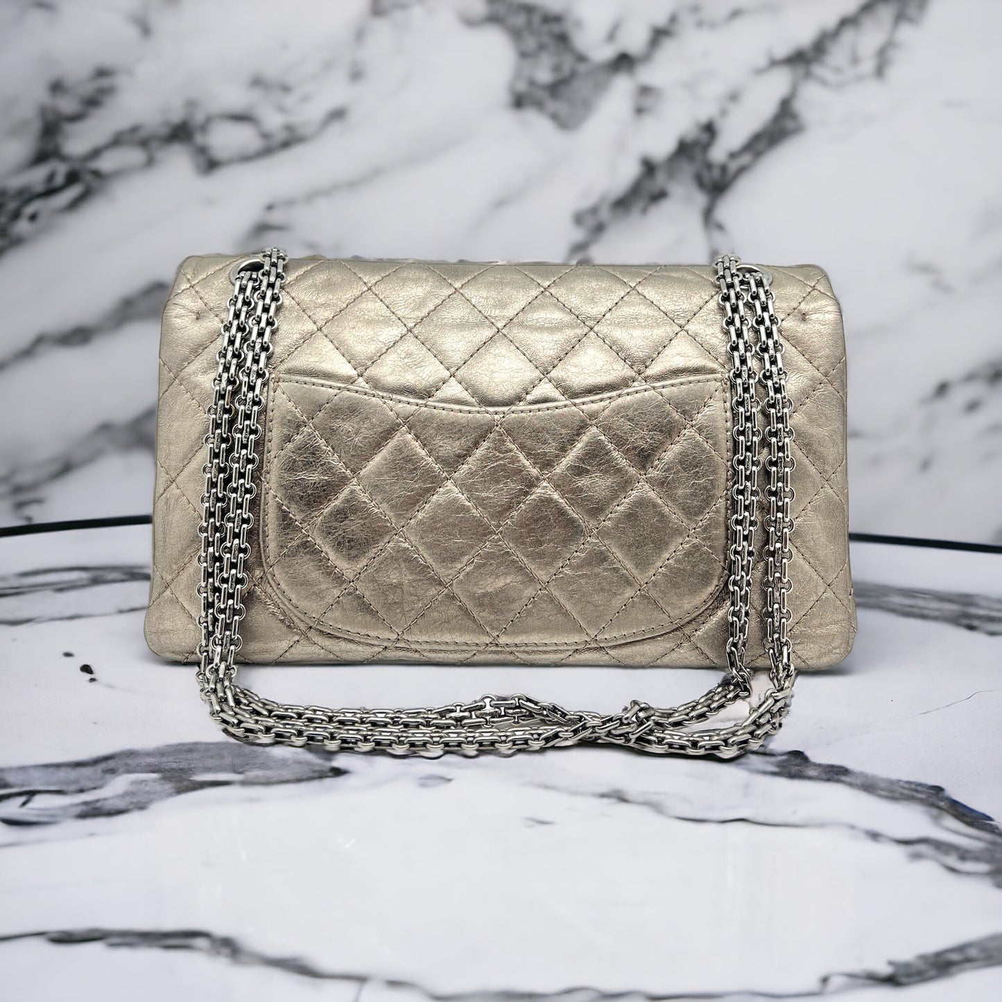 Chanel 2.55 Doré Moyen Sac