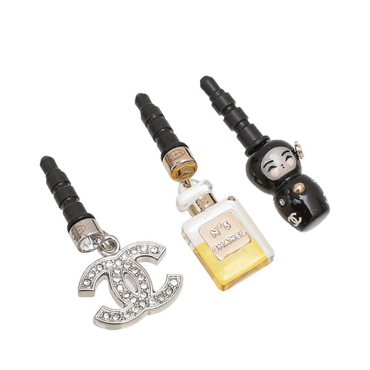 Chanel 3 Pcs Set Dust Plugs Charms