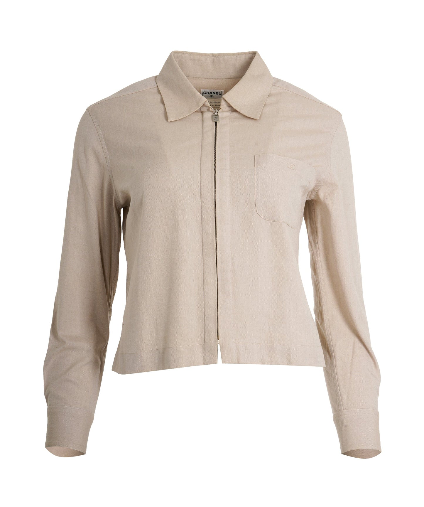 Chanel 98A Beige CC Pocket Cropped Jacket DBXS3232