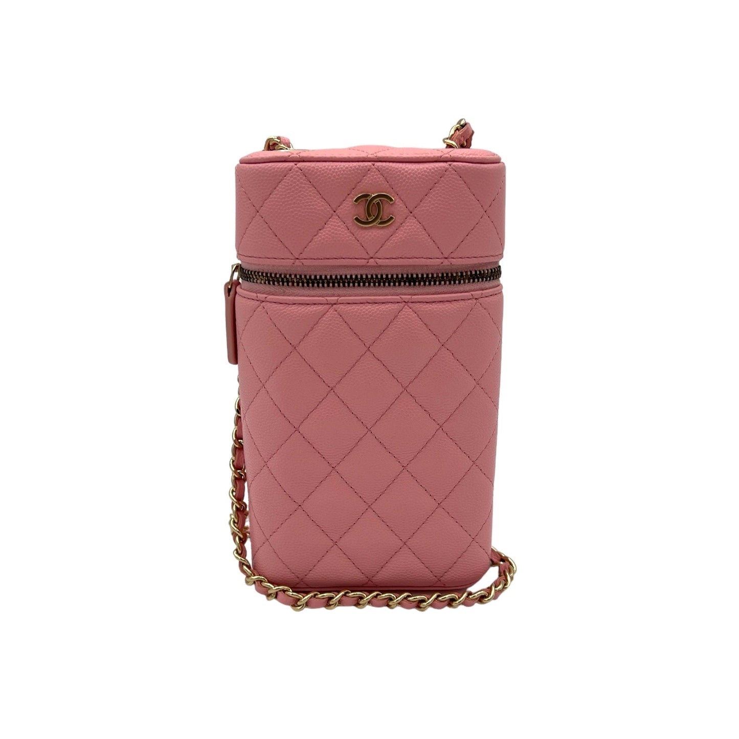 Chanel  Vanity Phone Crossbody bag in Caviar leather, Gold Hardware S2405311CH