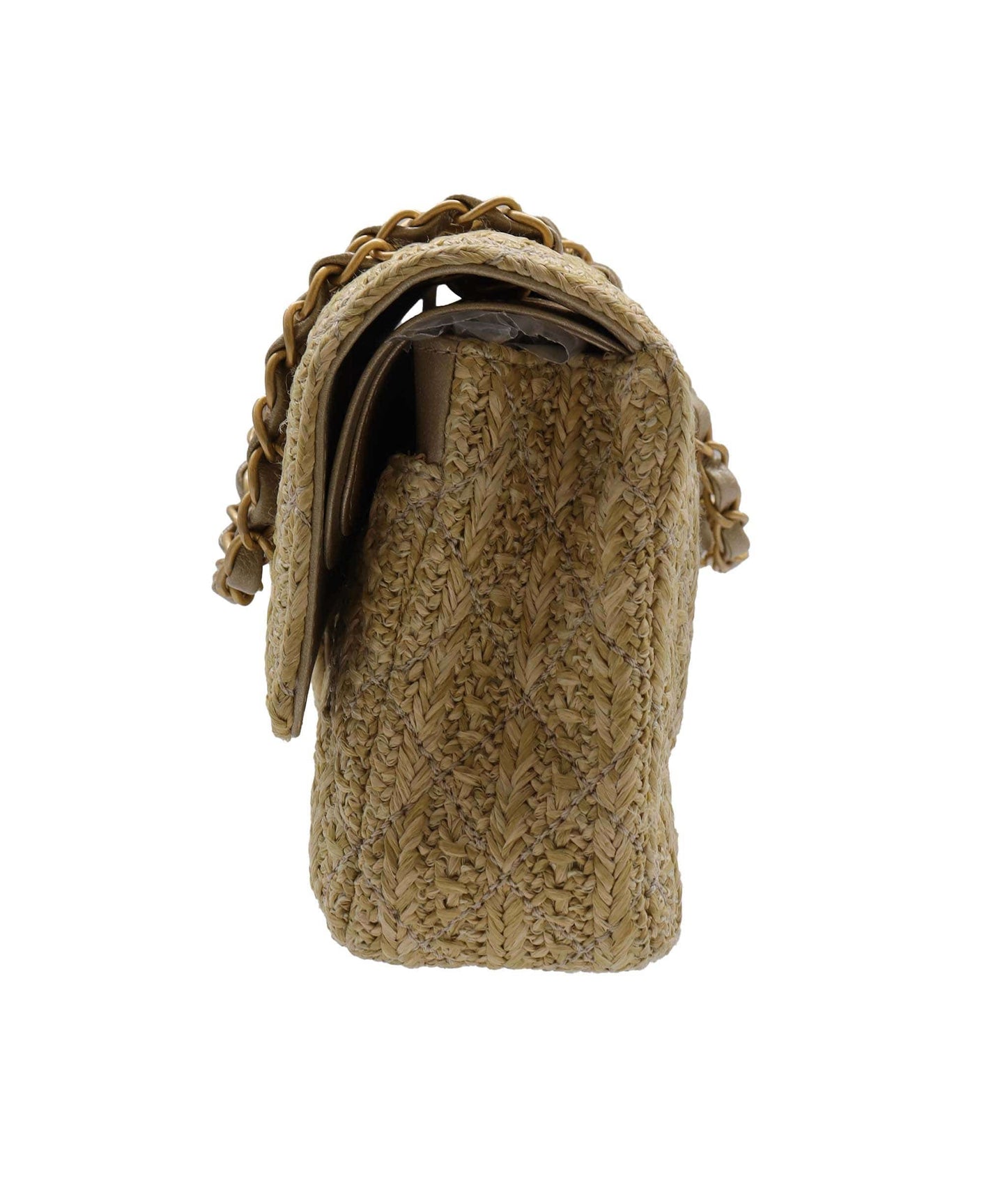 Chanel Beige Raffia Rectangular Flap Mini - DXBS2769