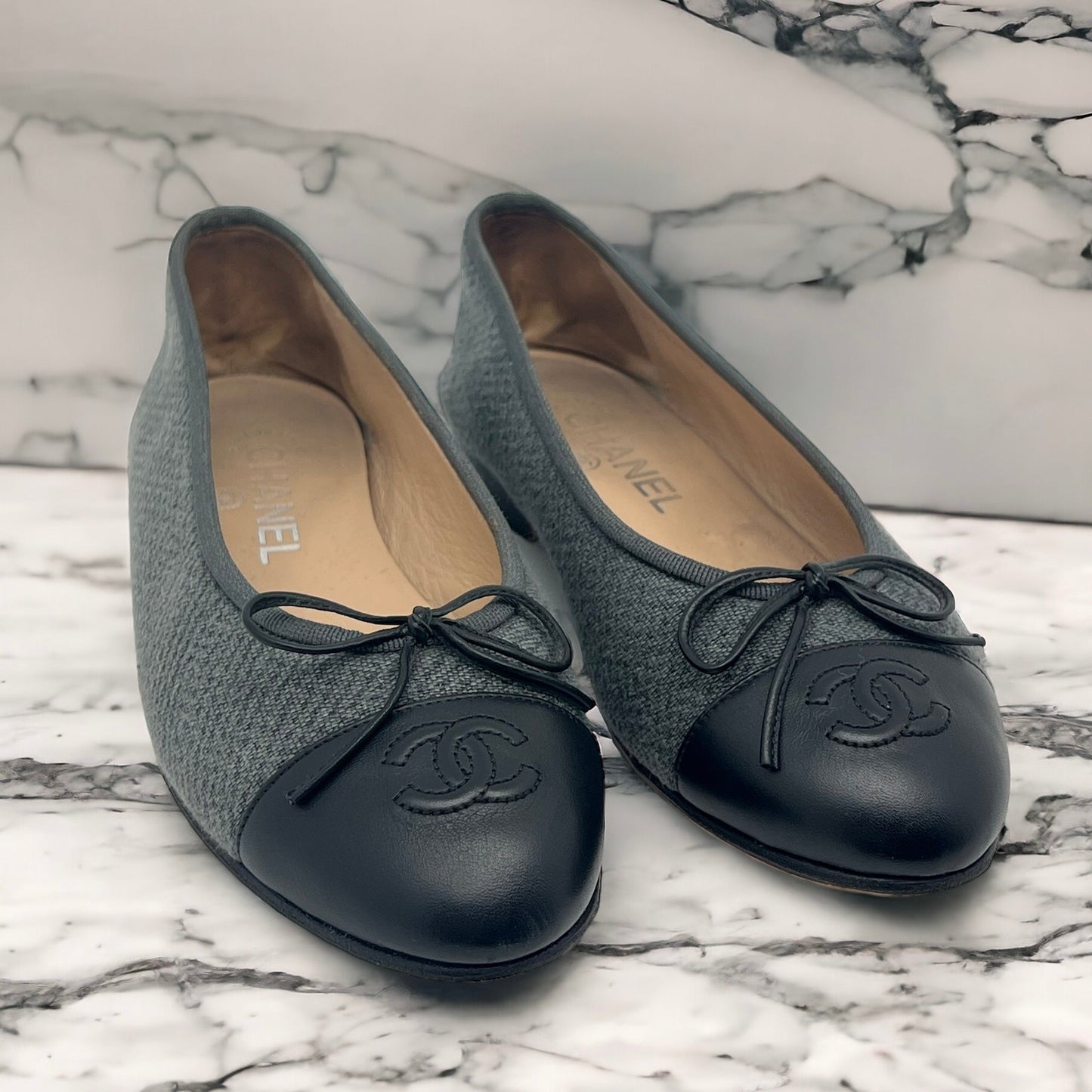 Chanel Ballerines Gris 36,5