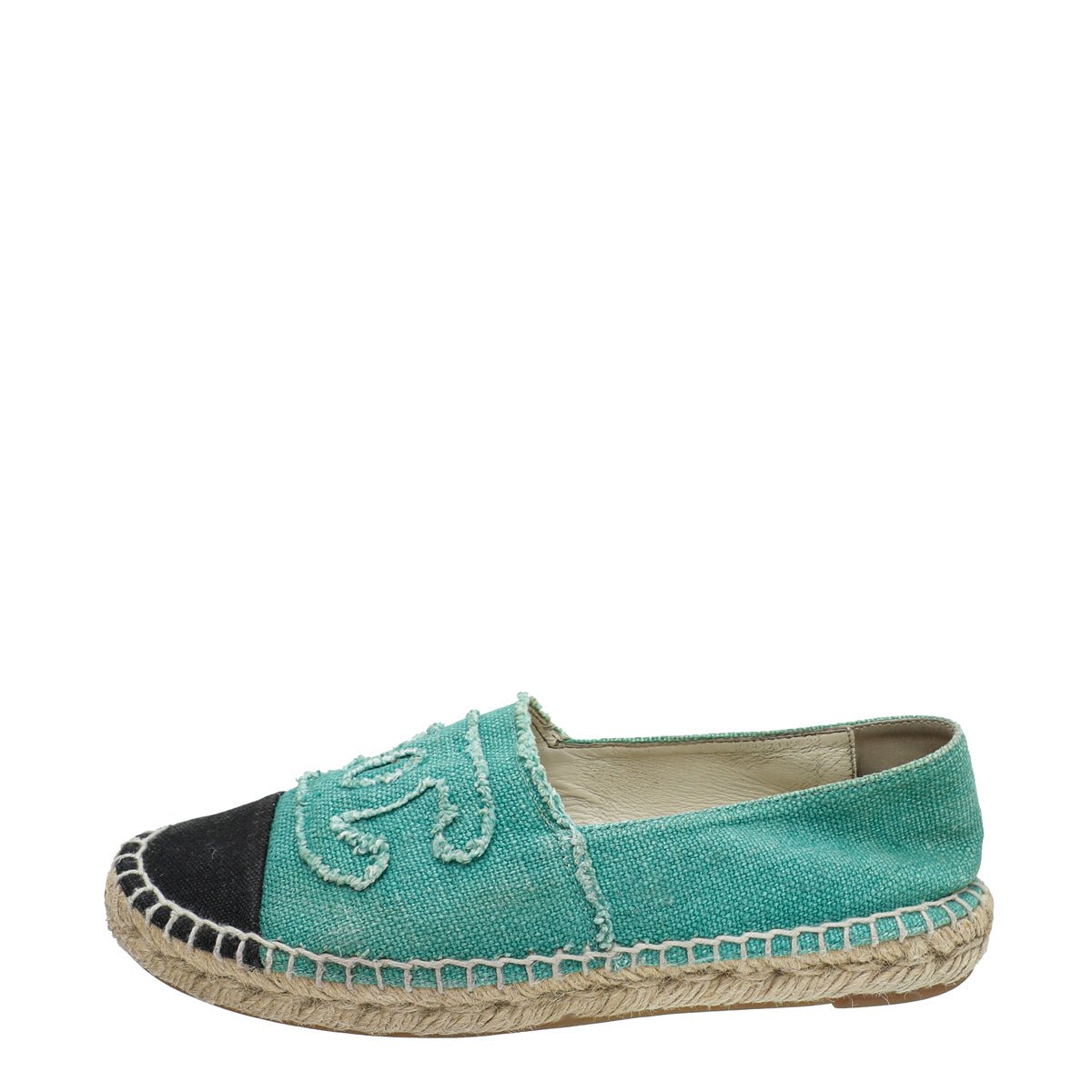 Chanel Bicolor CC Cap Toe Espadrille 38
