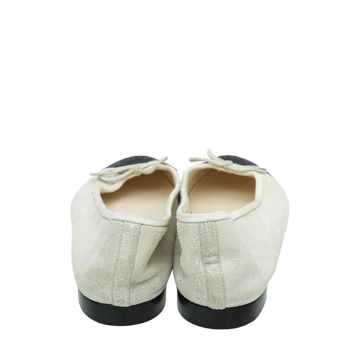 Chanel Bicolor CC Cap Toe Flat Ballet 38