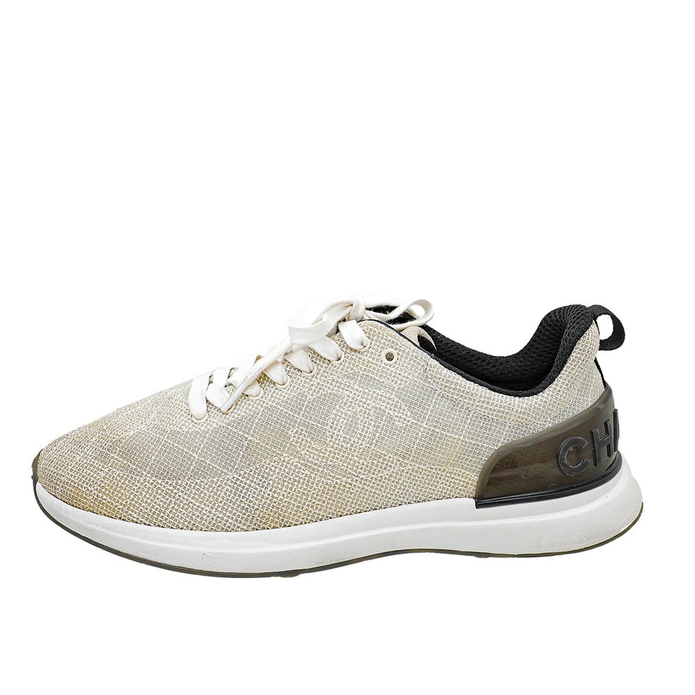 Chanel Bicolor CC Embroidered Mesh Sneaker 41