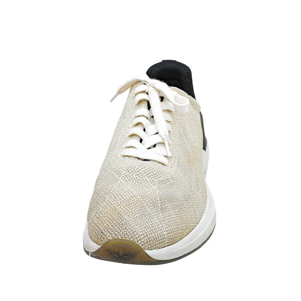 Chanel Bicolor CC Embroidered Mesh Sneaker 41