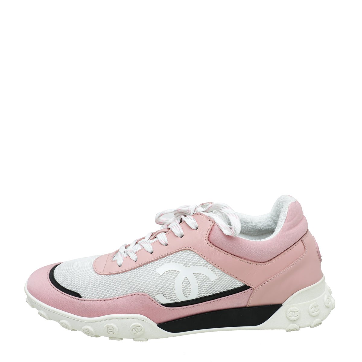 Chanel Bicolor CC Mesh Fabric Trainer Sneaker 39.5