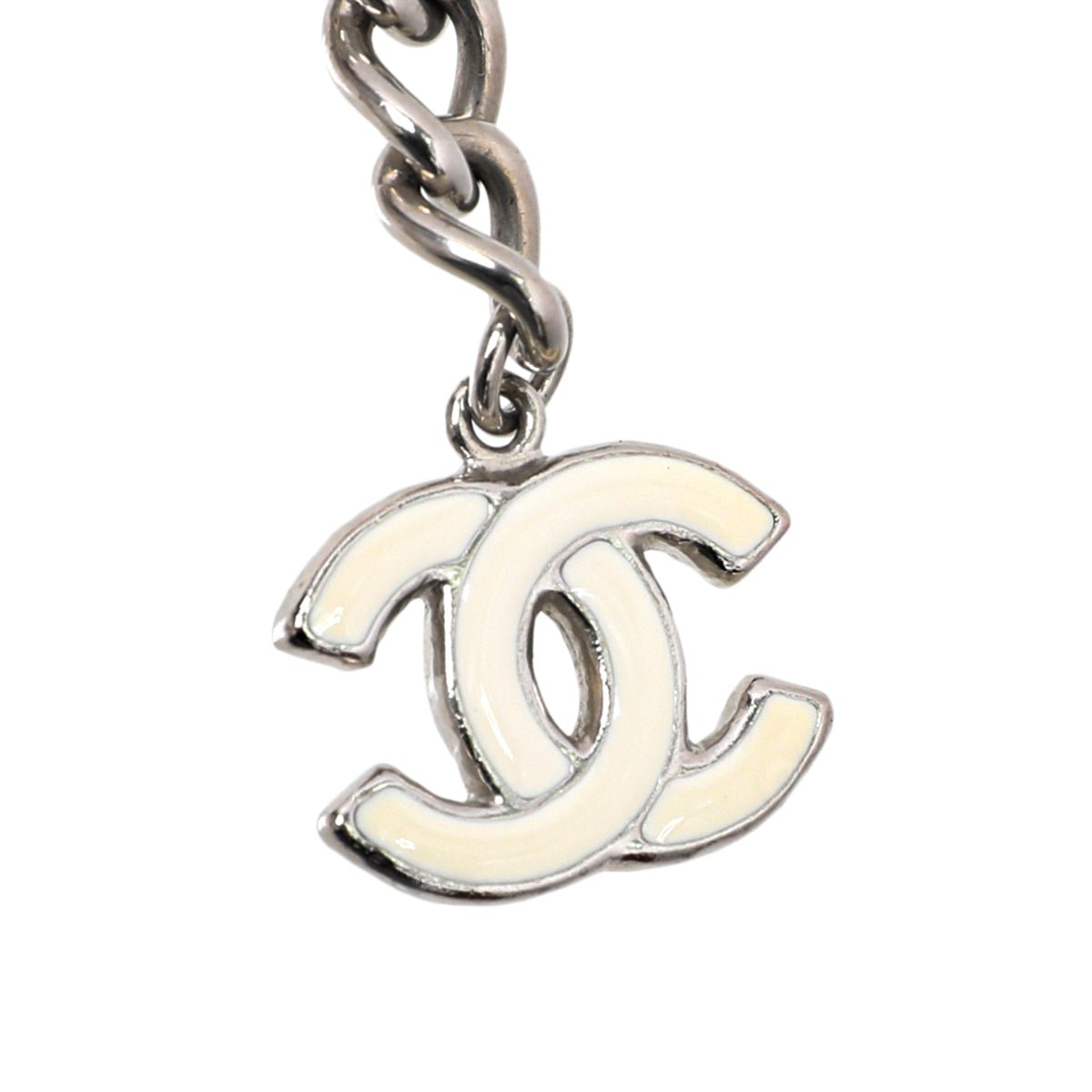 Chanel Bicolor Faux Pearl CC Enamel Bracelet