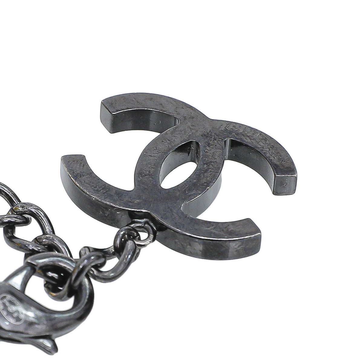 Chanel Bicolor Faux Pearl CC Logo Bracelet