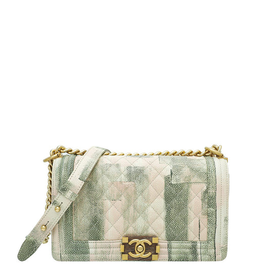 Chanel Bicolor Le Boy Cuba Painted Medium Flap Bag
