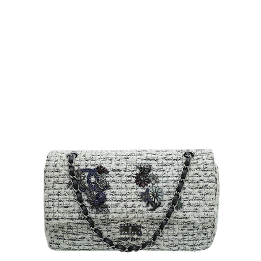 Chanel Bicolor Reissue Tweed Garden Party 224 Double Flap Bag