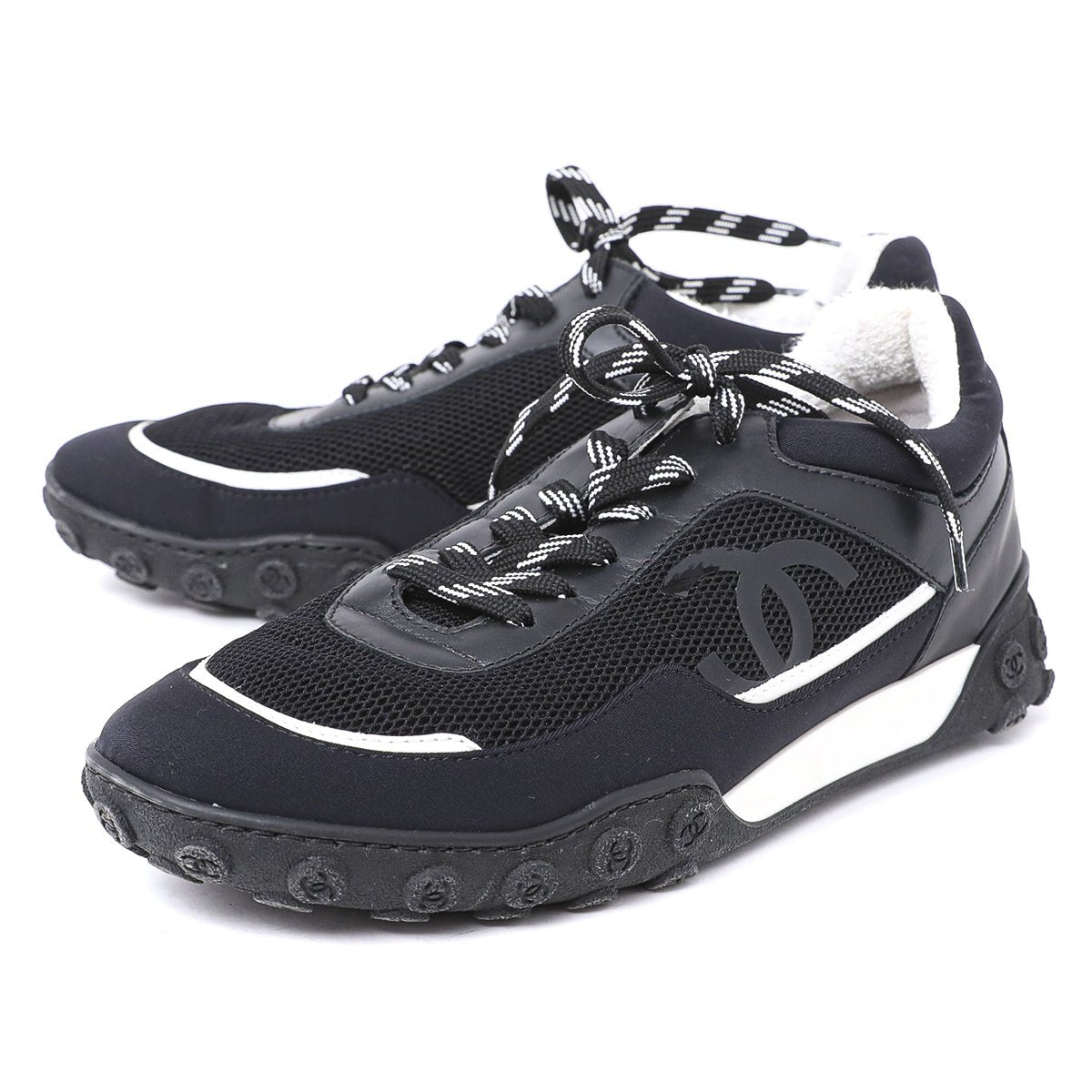 Chanel Bicolor Trainers Sneakers 39