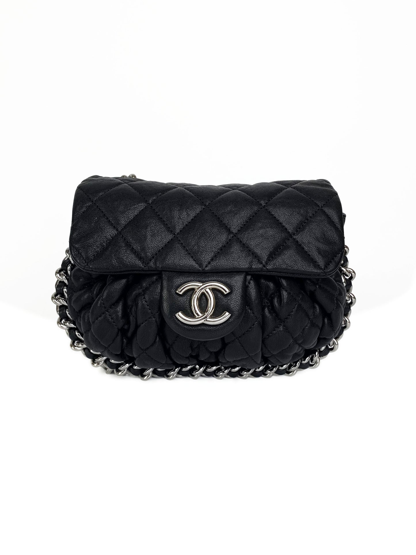 Chanel   Black Chain Around Bag