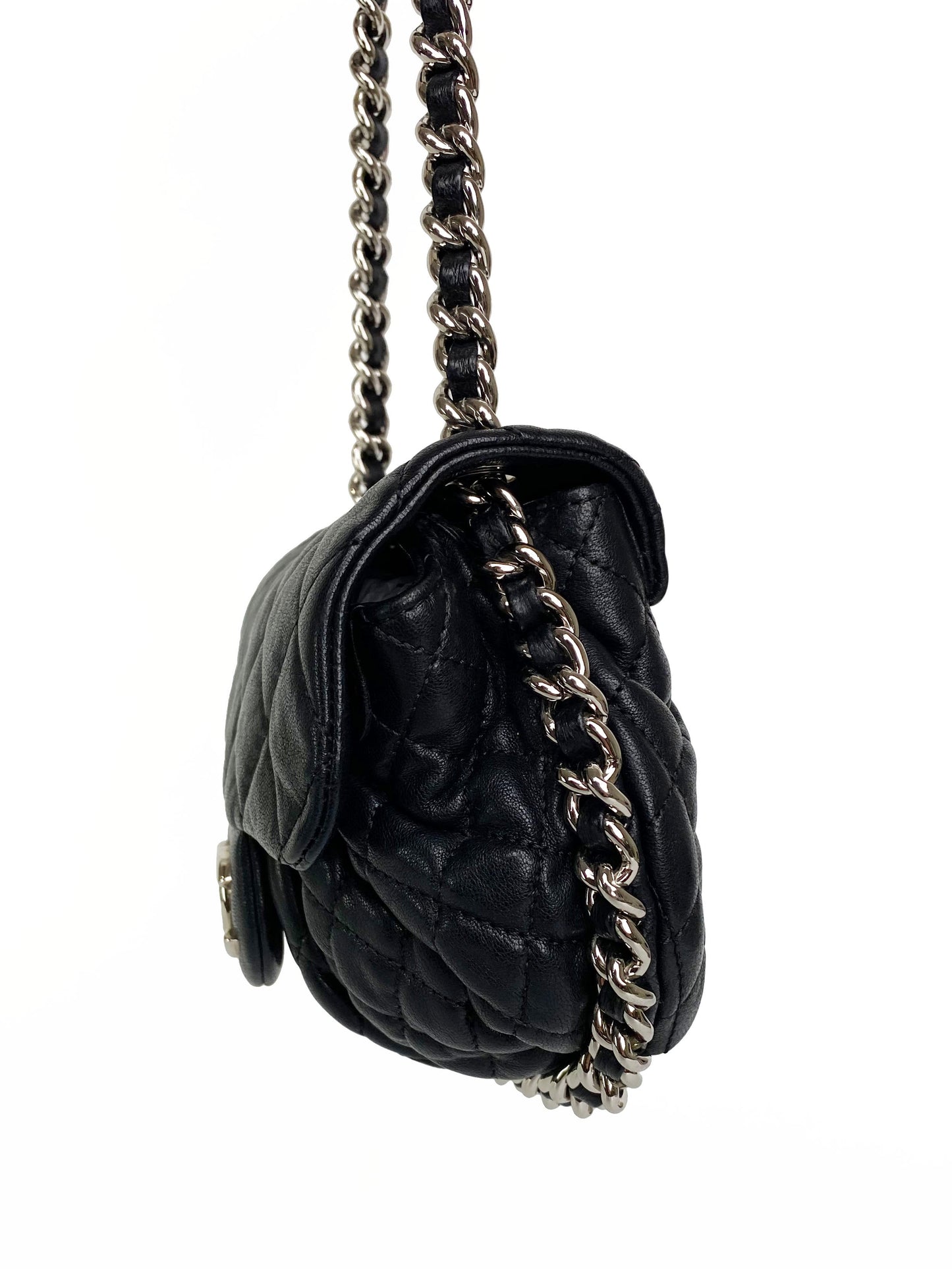 Chanel   Black Chain Around Bag