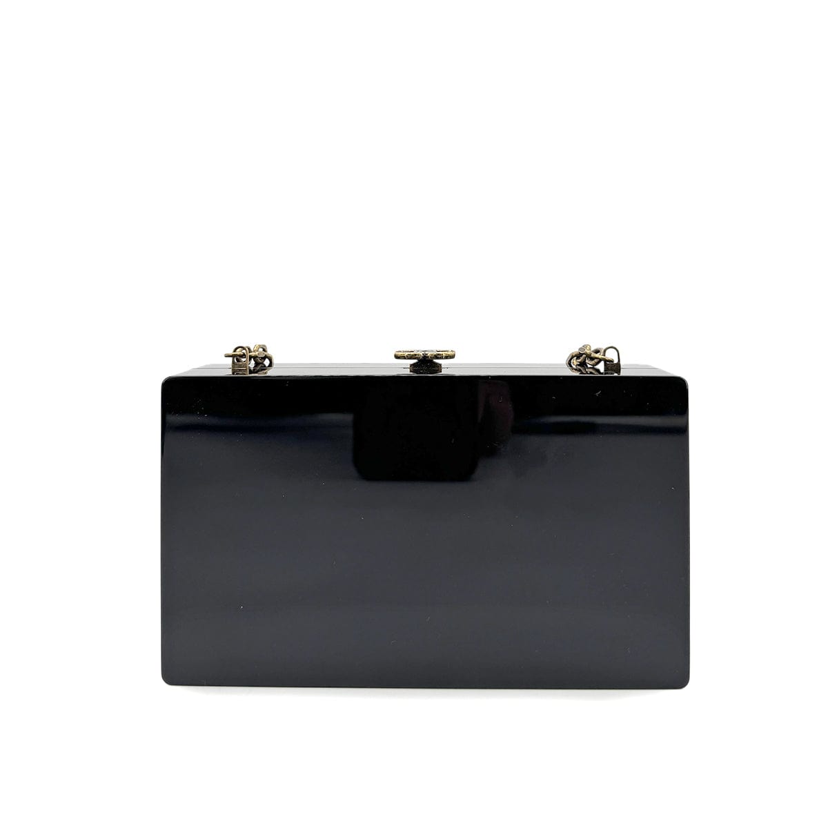 CHANEL BOX CHAIN SHOULDER BAG BLACK 90269063
