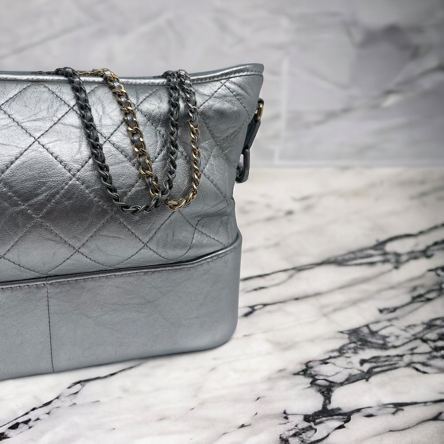 Chanel - Sac Gabrielle argenté