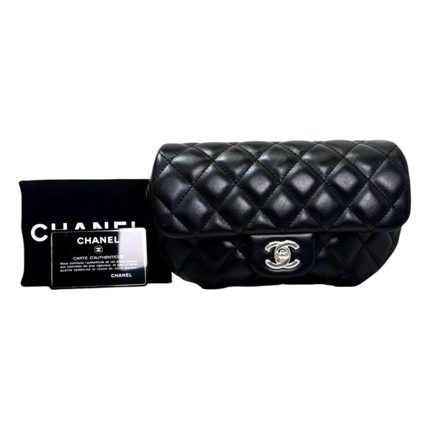 Chanel Black Leather Belt Bag