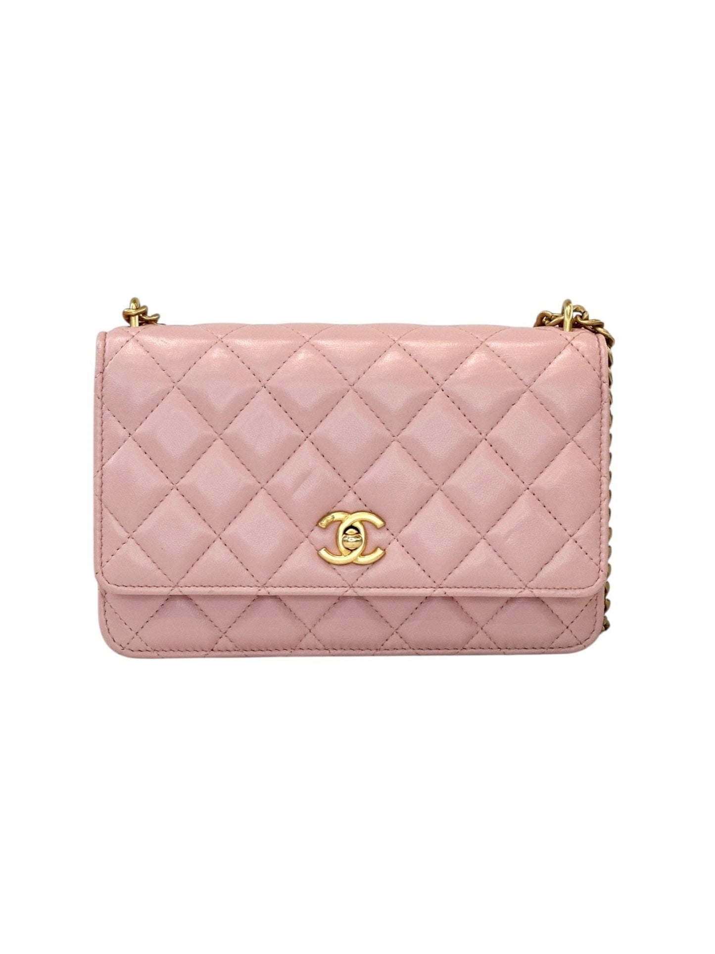 Chanel Classic Flap WOC Pink with Pearl Crush