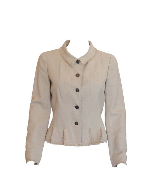 CHANEL 2006 Beige SILK Jacket DXBS2945