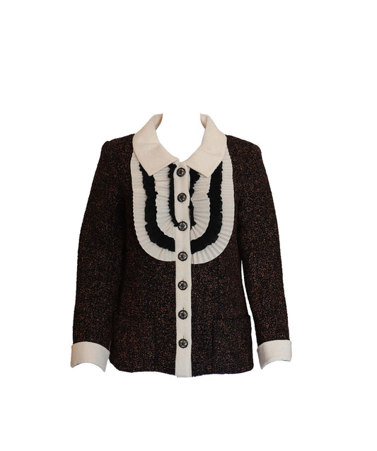 CHANEL 2015 METIERS BRASSERIE EMBELLISHED TWEED Jacket DXBS2938