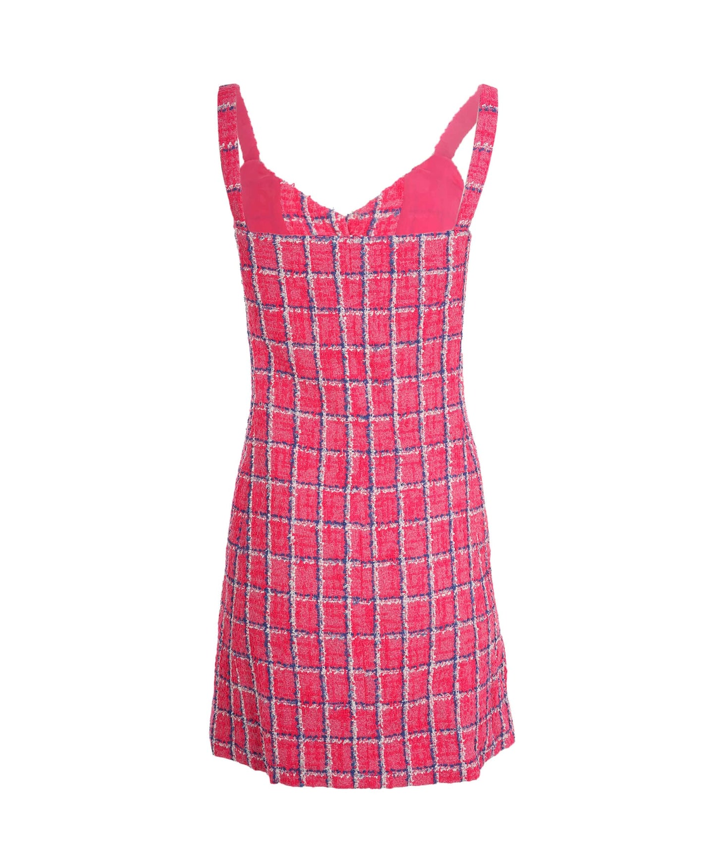 Chanel 24C Pink Tweed CC Button Down Mini Dress FR34 AGC2207