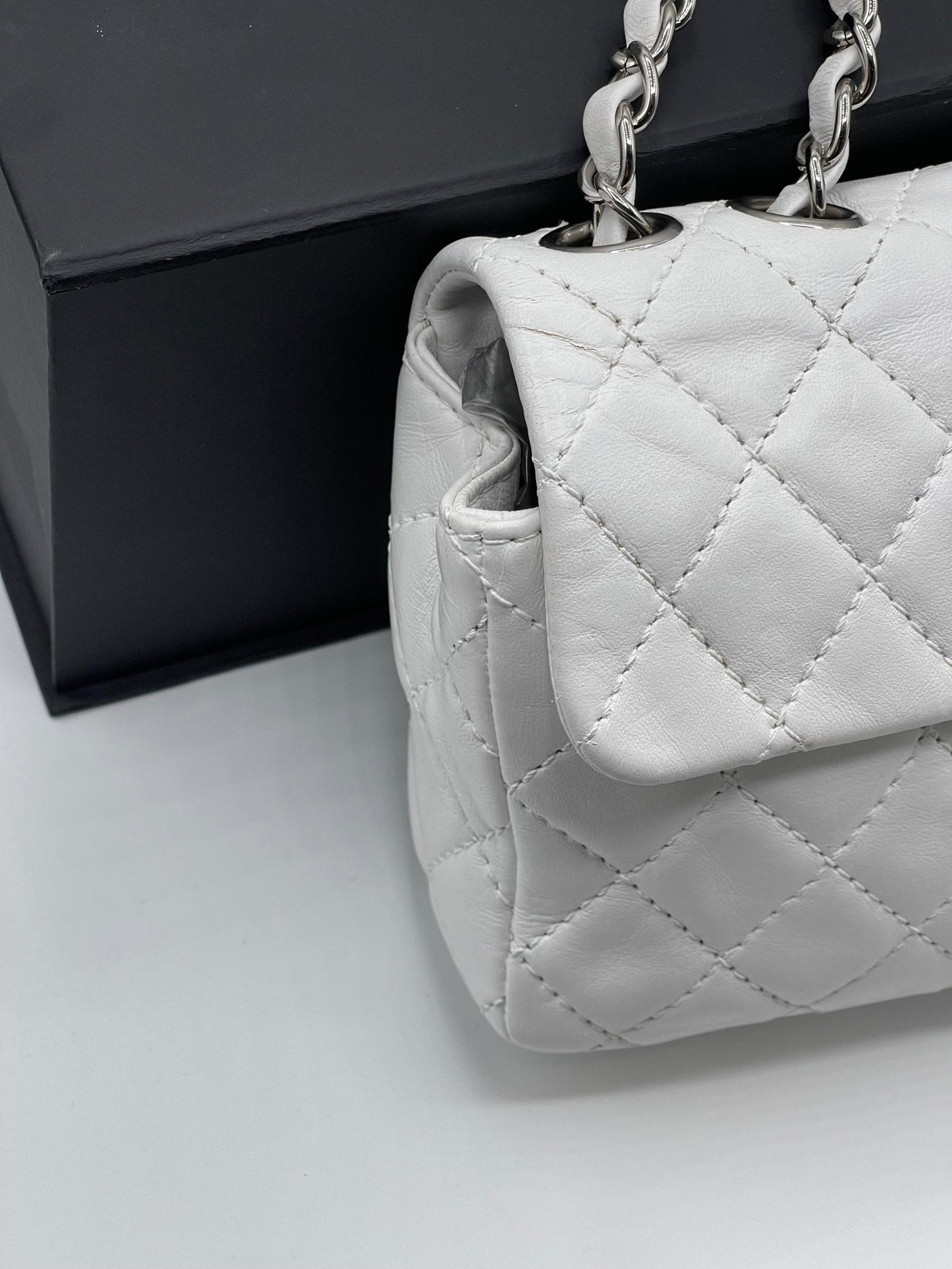 Chanel - Sac baguette blanc