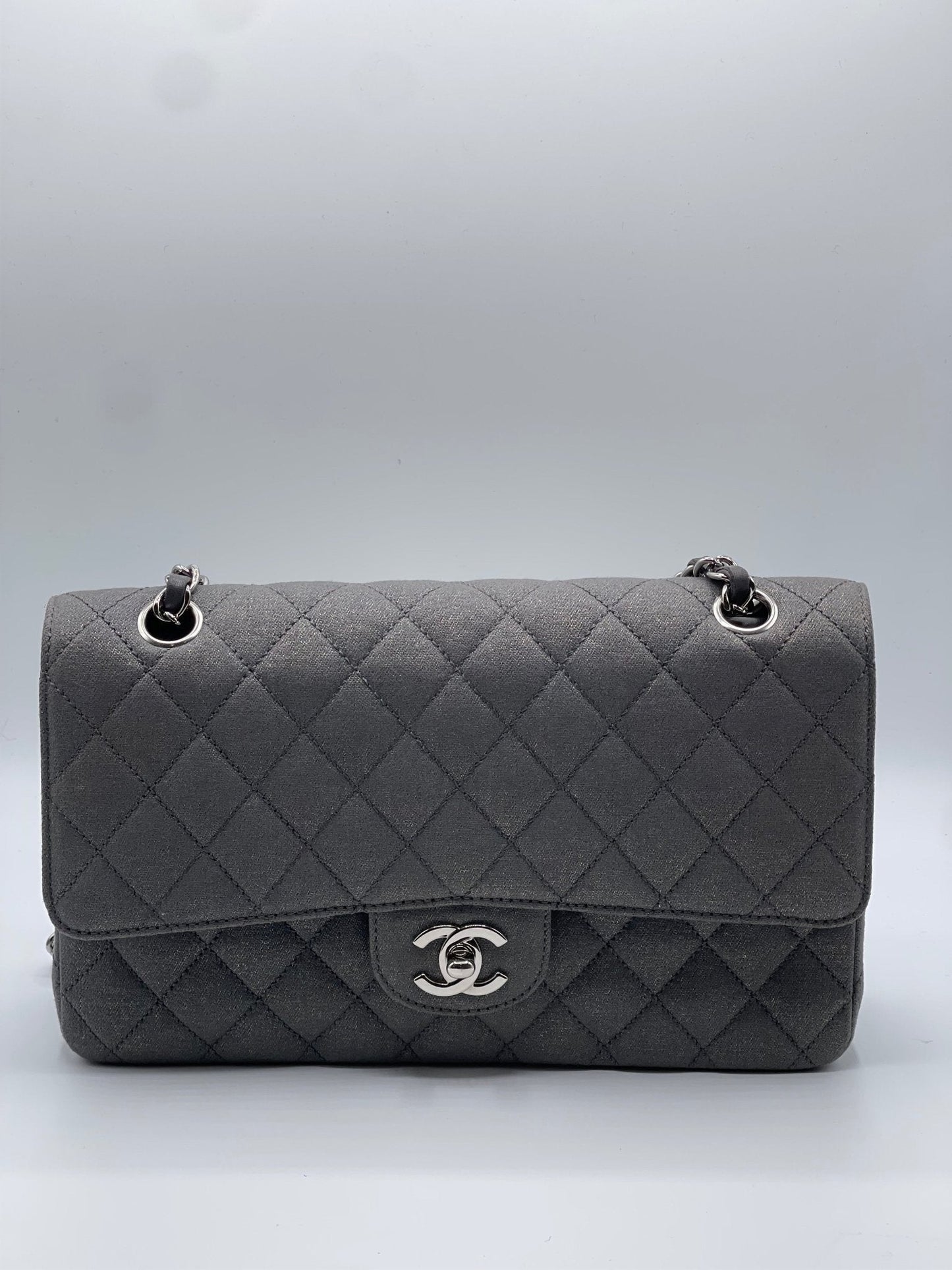 Chanel - Sac classique timeless 25 gris irisé