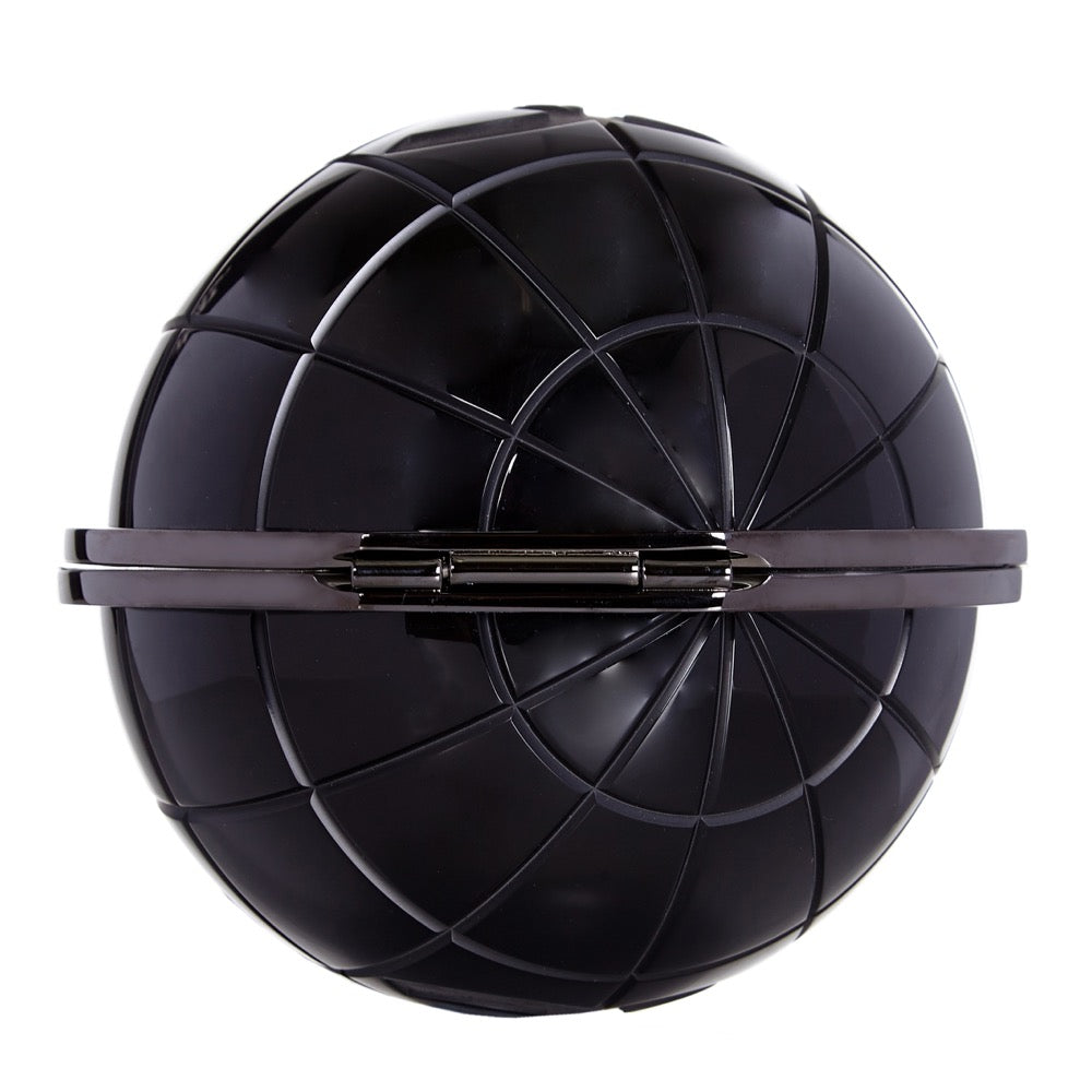 CHANEL Black Globe Minaudiere Clutch