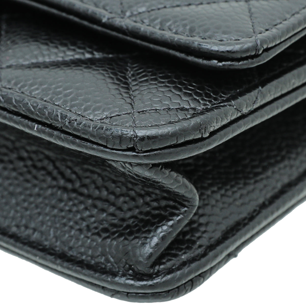 Chanel Black CC Classic Wallet On Chain