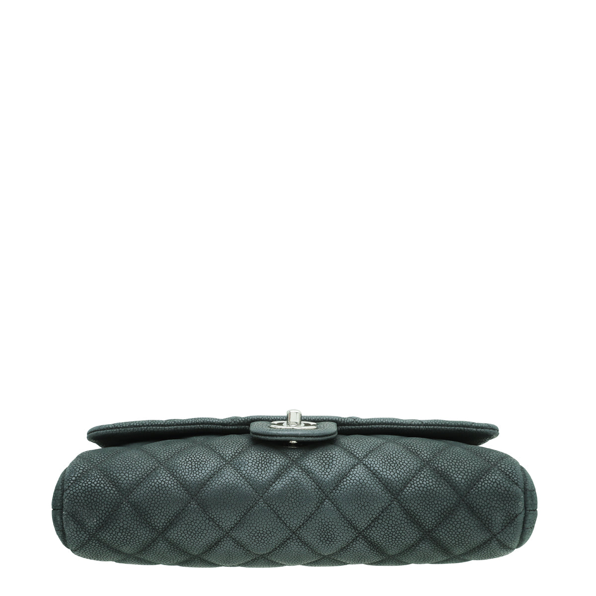 Chanel Black CC Nubuck Clutch On Chain