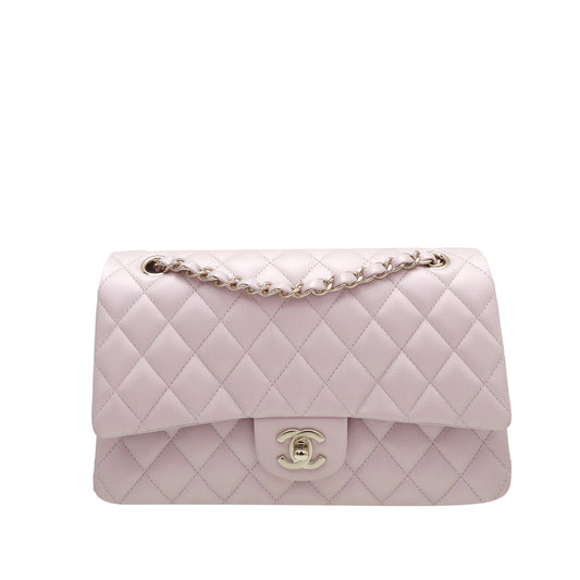 Chanel Metallic Pink Iridescent Classic Double Flap Bag