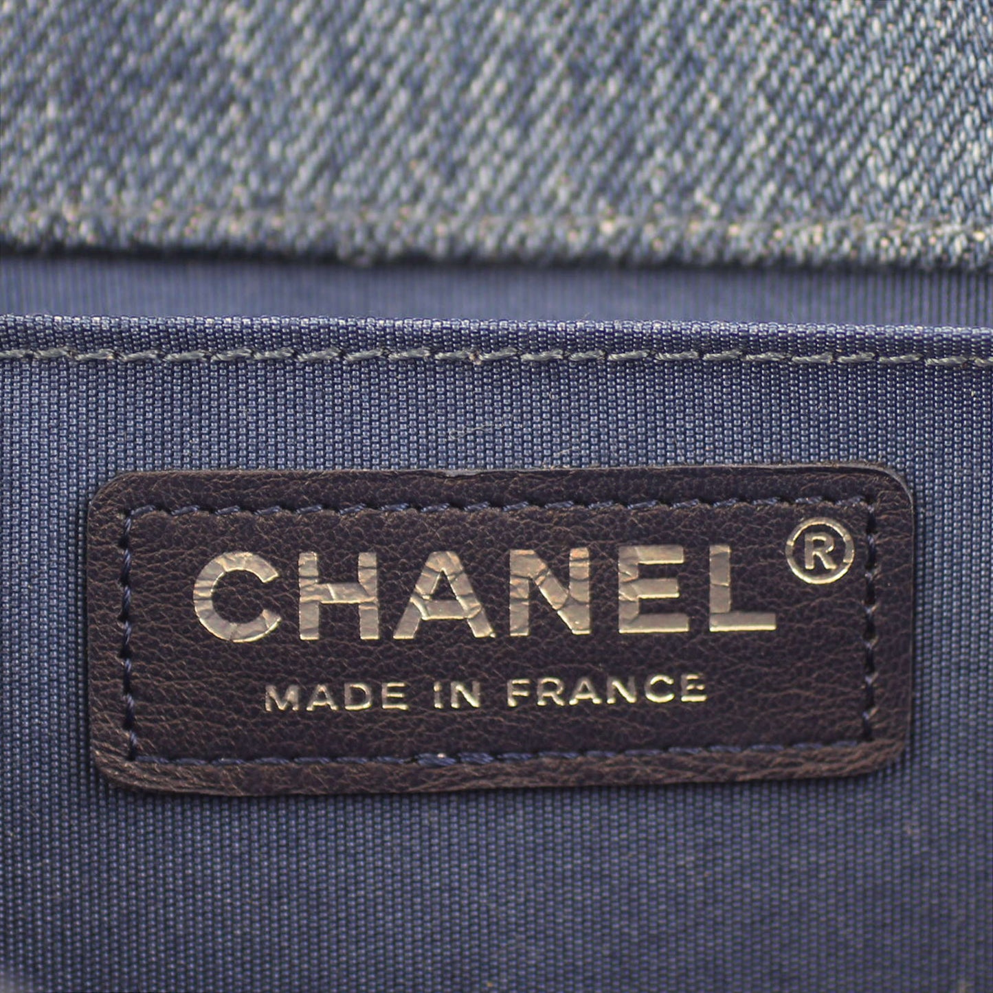 Chanel Tweed and Denim Boy Old Medium
