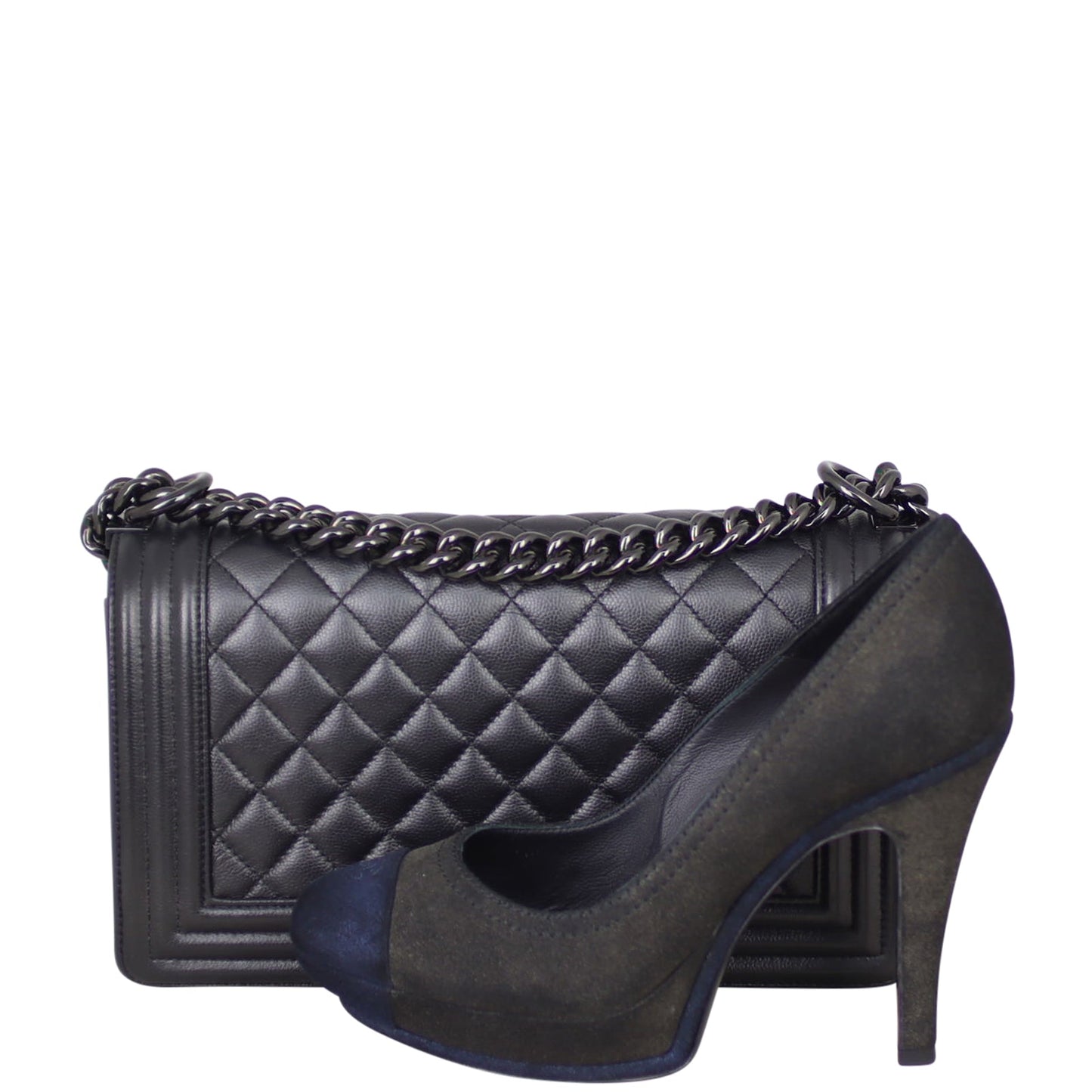Chanel Boy Old Medium | Black Hardware
