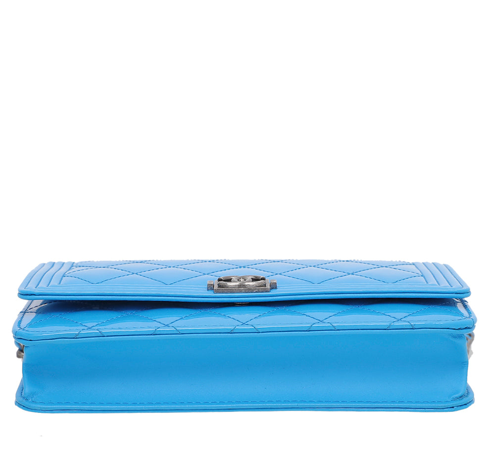 Chanel Blue Boy Wallet on Chain Small