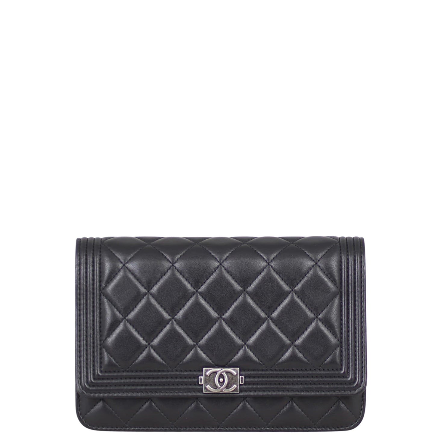 Chanel Boy Wallet on Chain | Silver Hardware