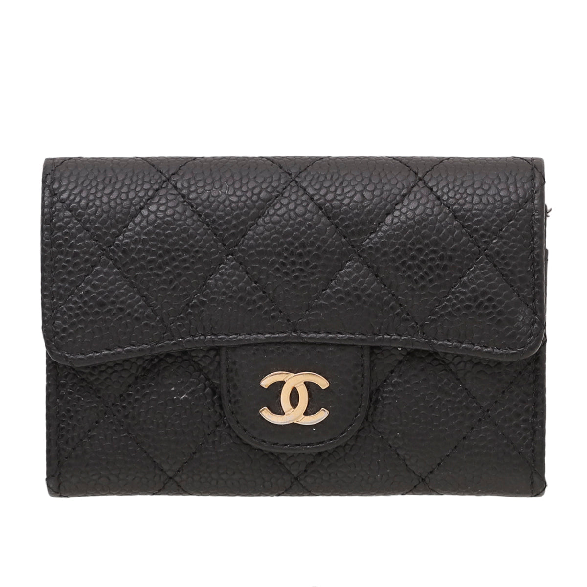 Chanel Black Classic Flap Card Holder