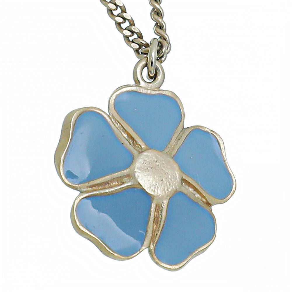 Chanel Blue Camellia Enamel Crystal Necklace