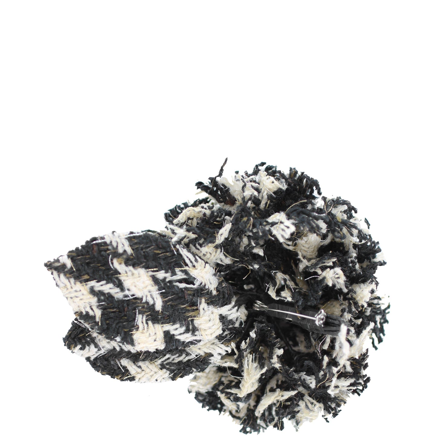 Chanel Camellia Tweed Brooch