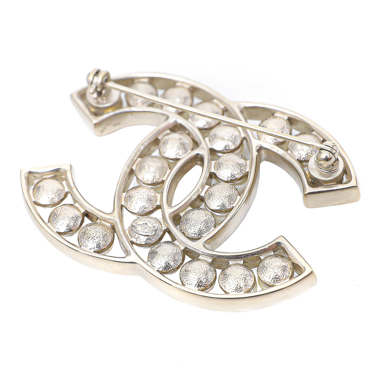 Chanel Champagne CC Brooch