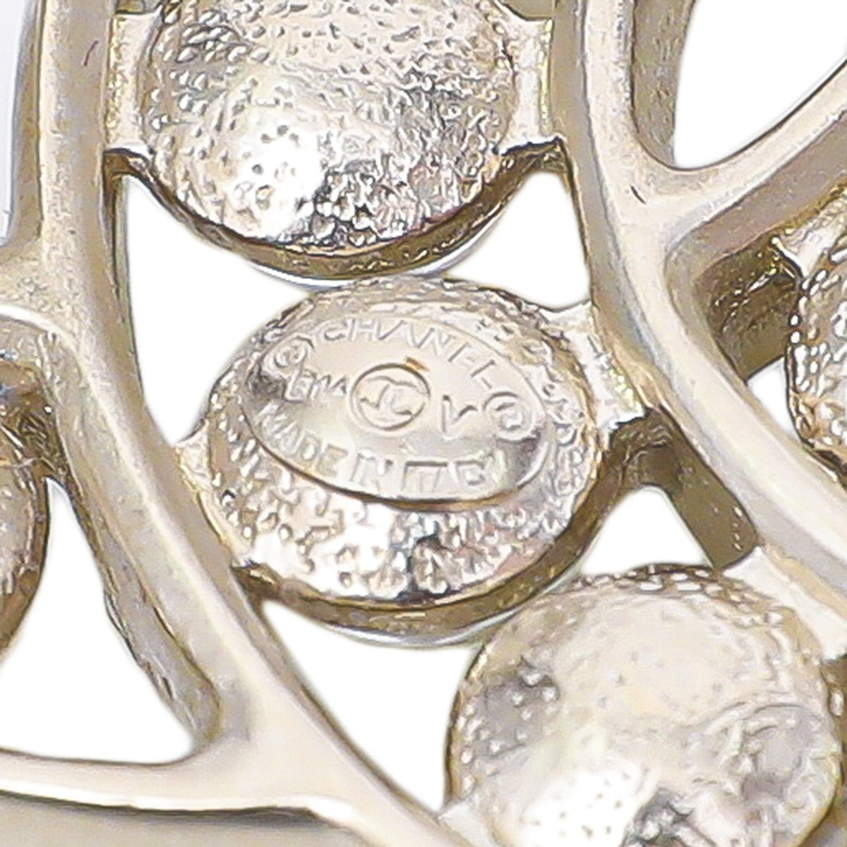 Chanel Champagne CC Brooch