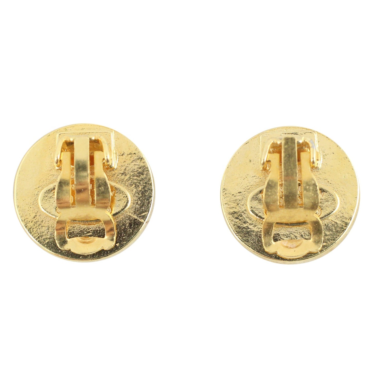Chanel CC Button Clip on Earrings