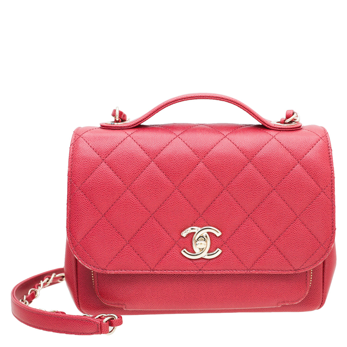 Chanel Red CC Business Affinity Small Bag