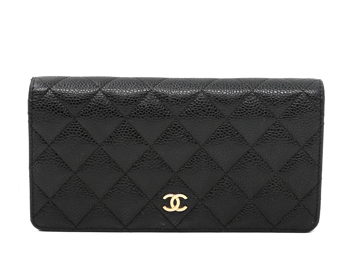Chanel Black CC Yen Wallet